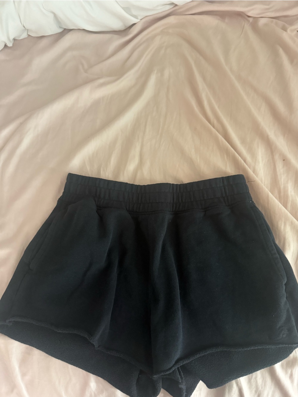 Hollister Black Elastic-Waist Sweatshorts